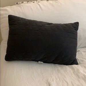 Dark gray throw pillow